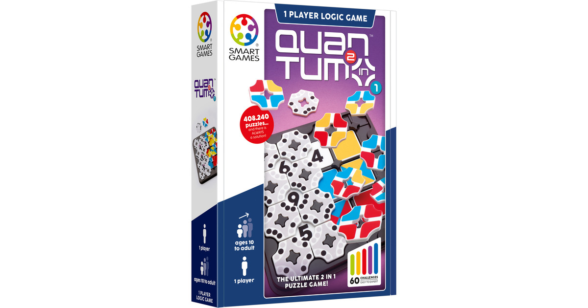 SmartGamesQuantum 2-in-1 Denkspel  (Nederlands, 1 speler, Vanaf 10 jaar, 60 opdrachten)