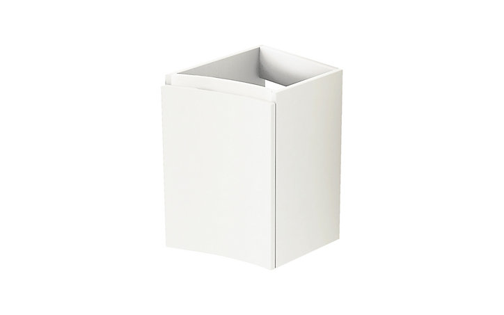 Meuble complément sous vasque blanc Vague 34 cm version droite