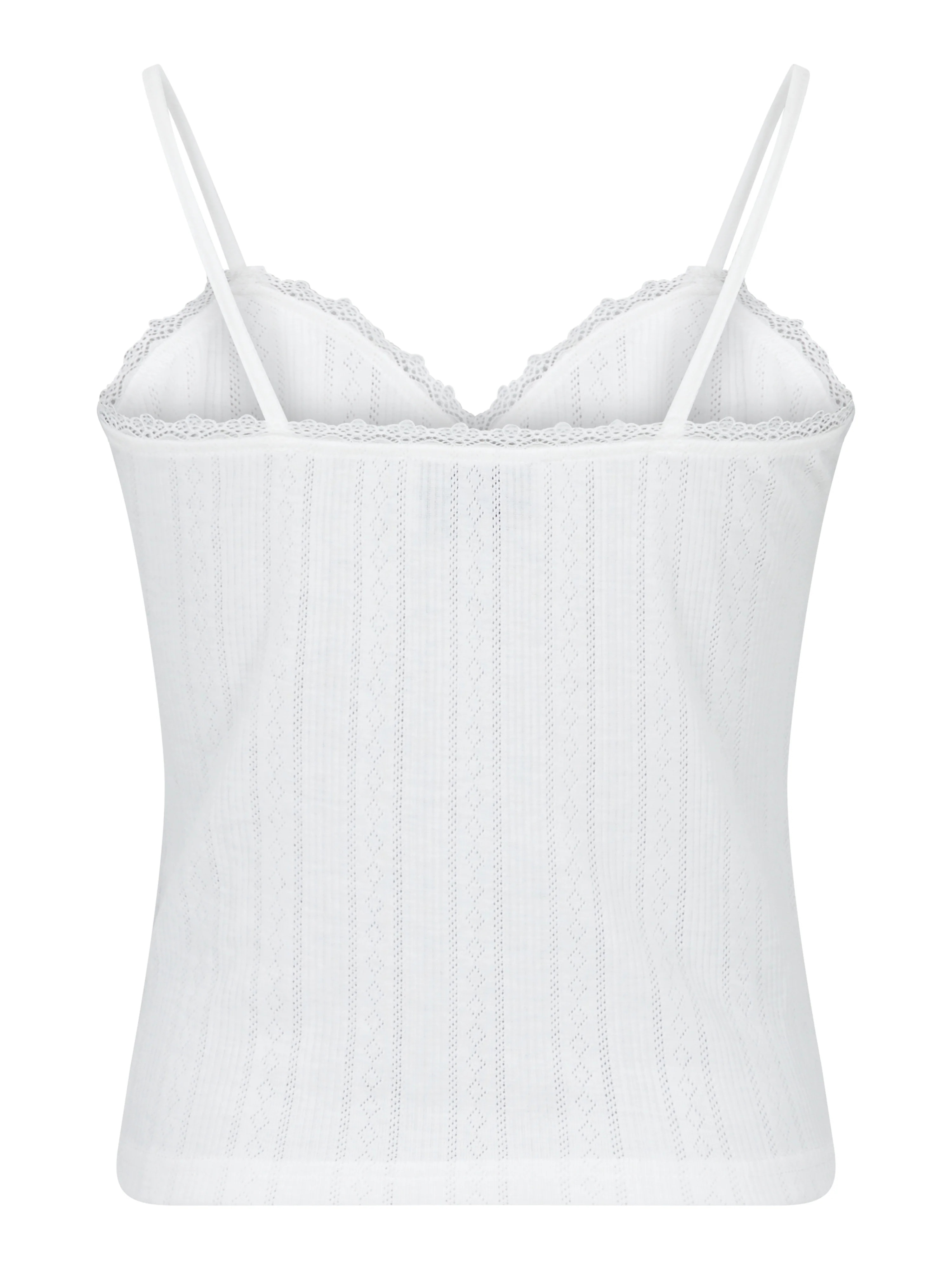 Neo Noir  Lindsay Pointelle top - hvid