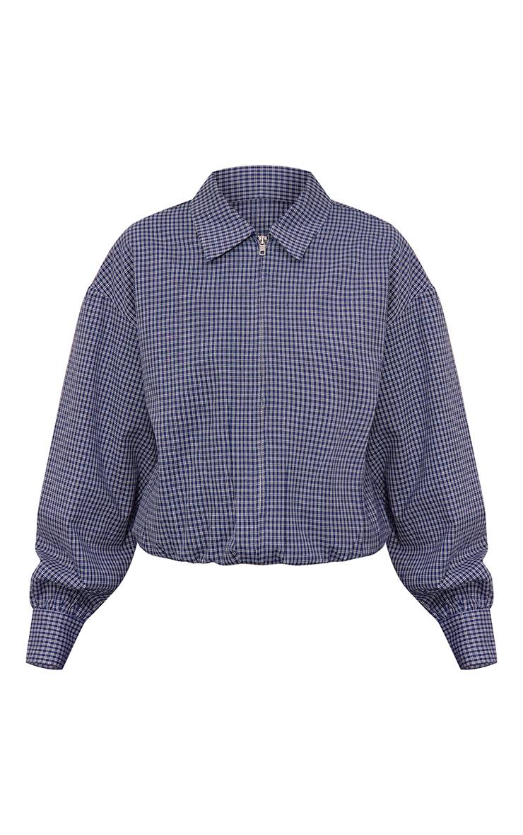 Bleu Marine Veste Zippée En Tissu Texturé