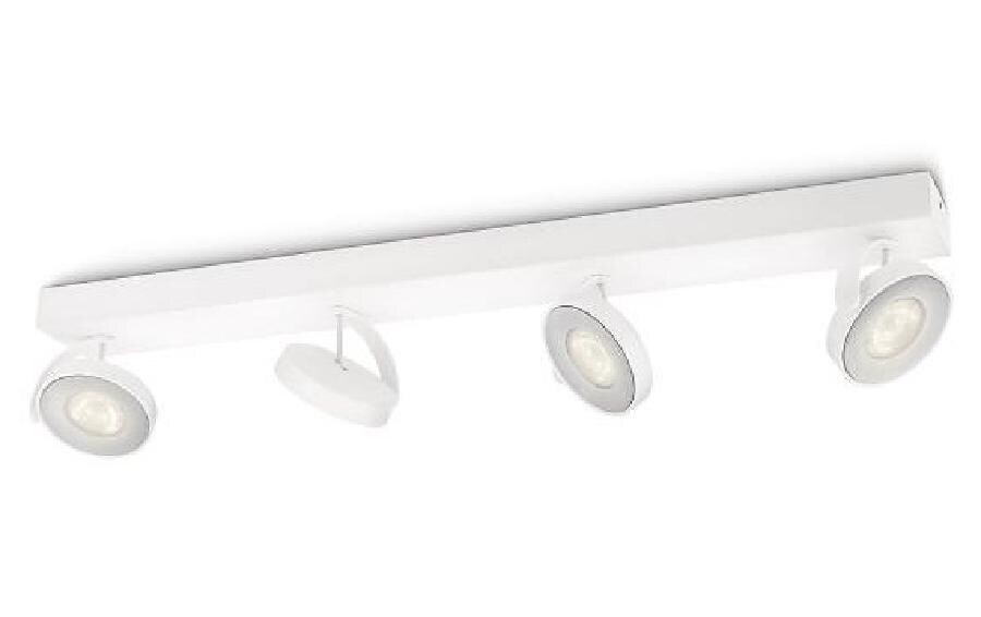 Aufbauspot Warm Glow Clockwork, 4 x 4.5 W, 2000 lm, Weiss<br>Aufbauleuchte mit beweglichem Leuchtenkopf
