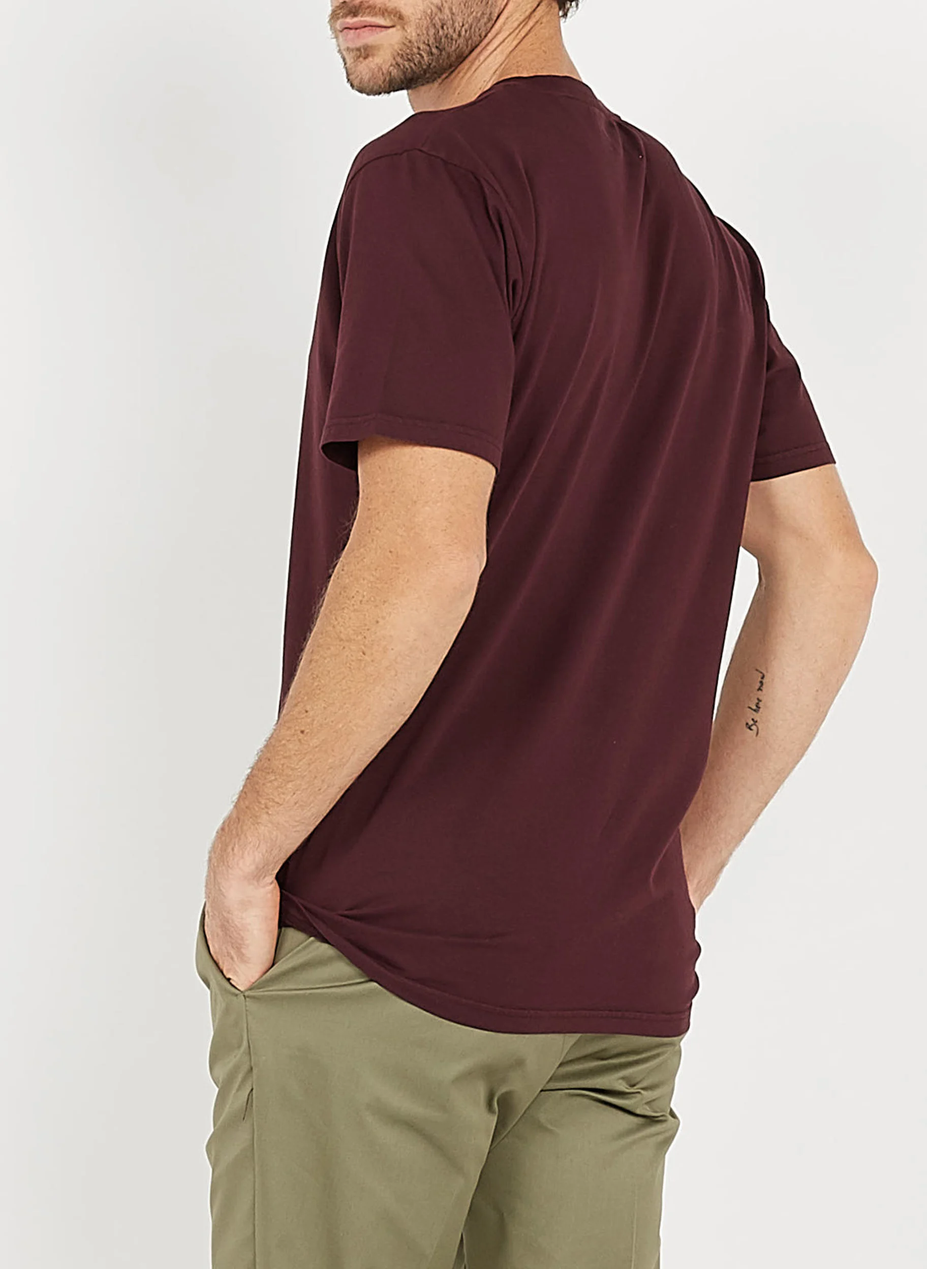 T-shirt col rond en coton biologique | Rouge
