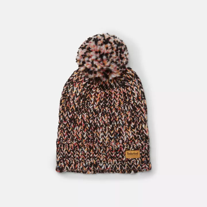 Gorro Crowne Isle Chunky Fleck para mulheres na cor preta.