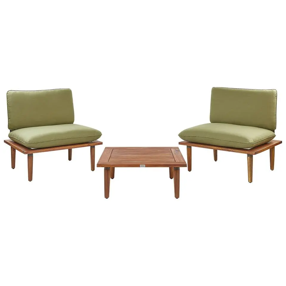 FRASCATI - Loungeset voor 2 - Olijfgroen - Acaciahout