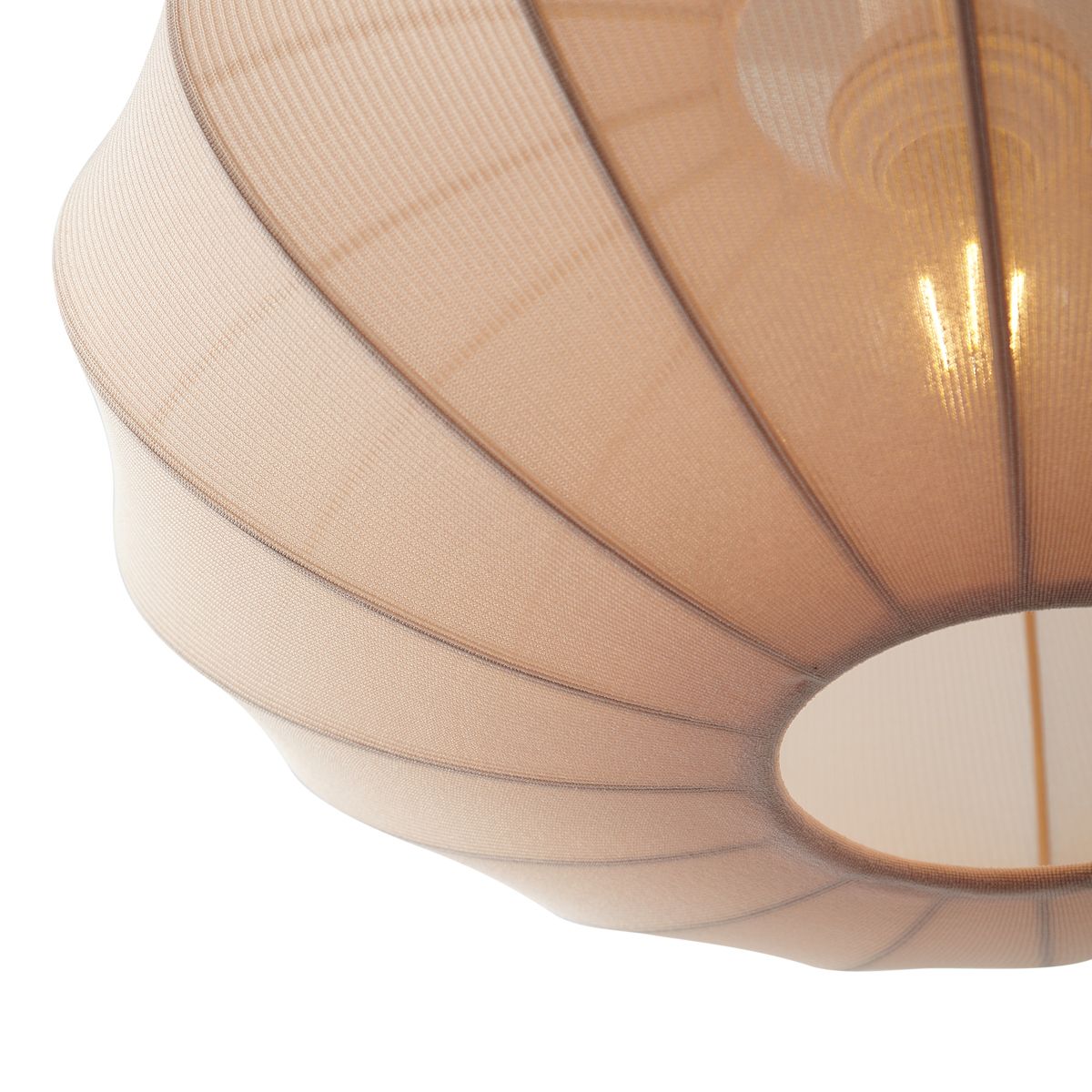 Japandi hanglamp beige met stoffen kap 2-lichts - Bida