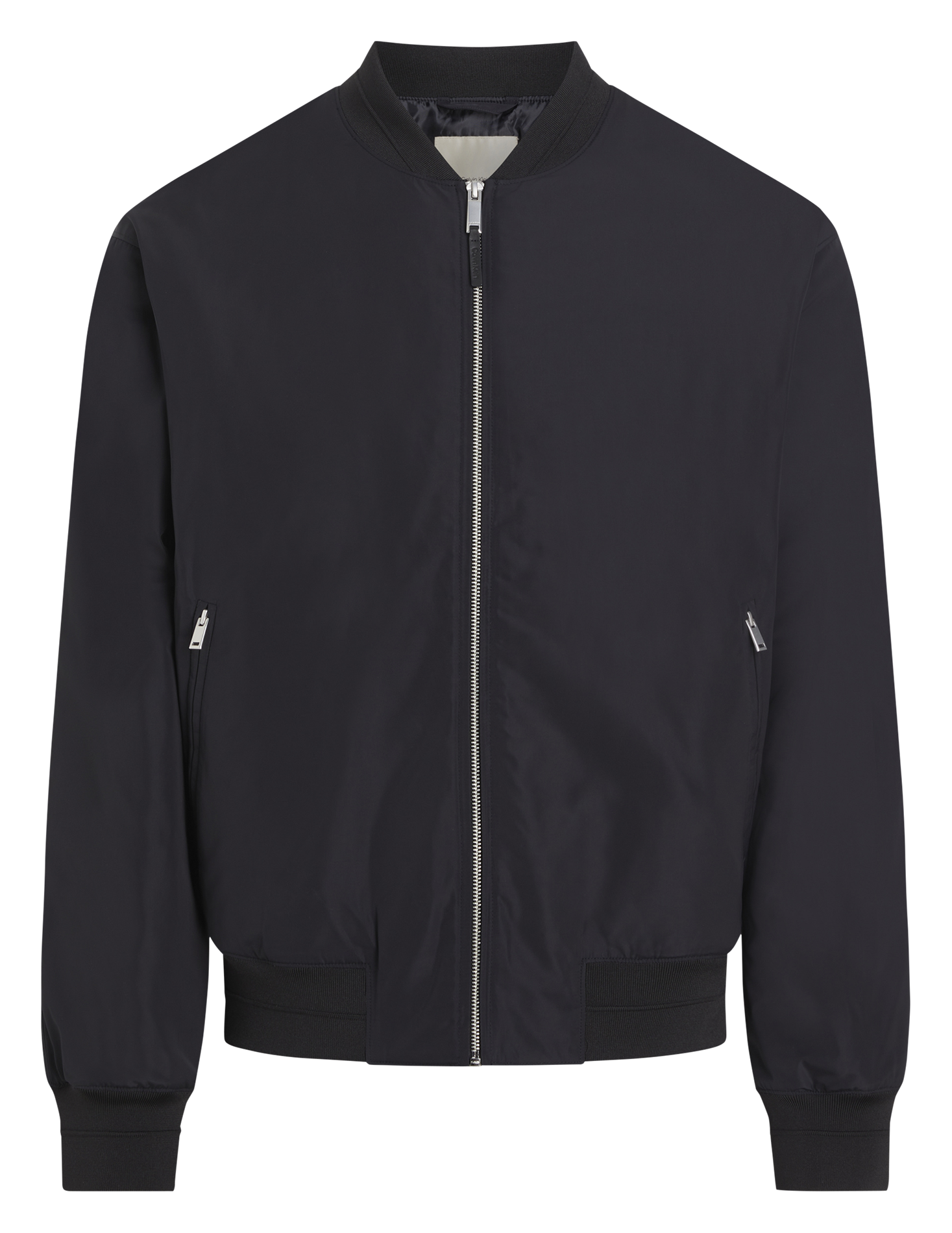 Veste droite col montant | Noir