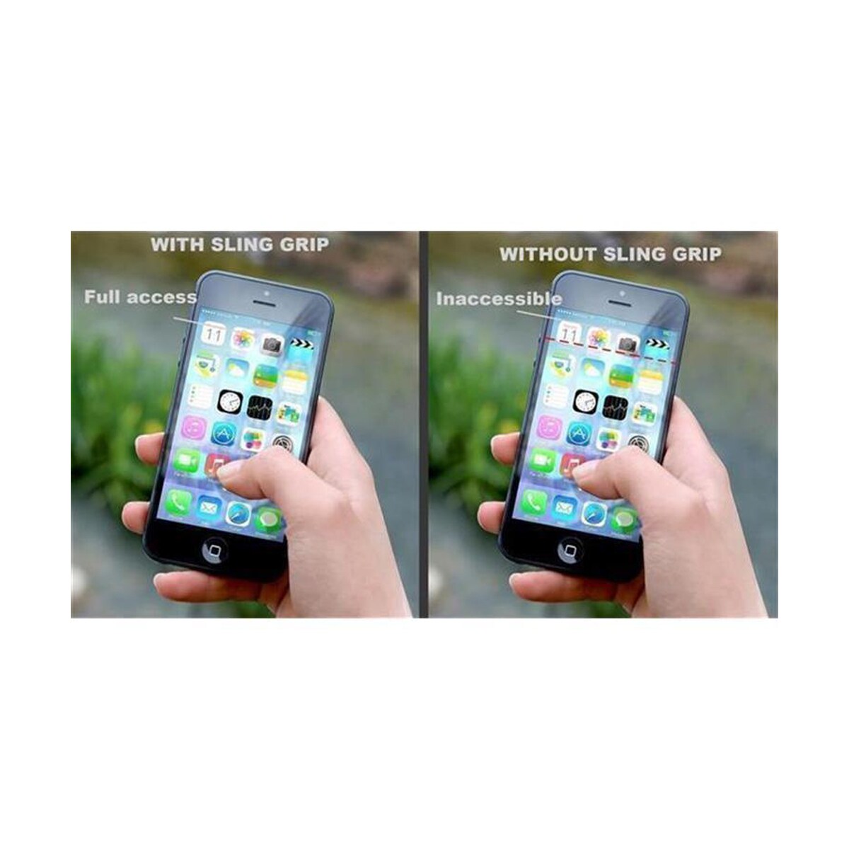 Sling Grip fingerholder for mobiltelefoner