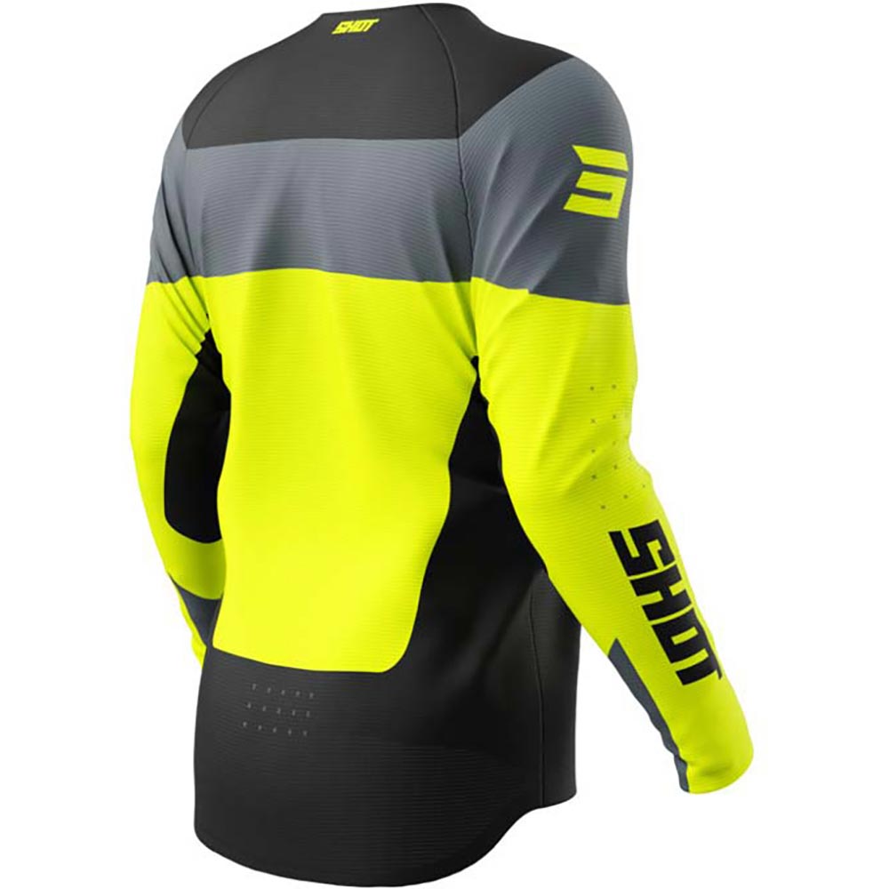 Shot - Maillot enfant Draw Kid League Noir / Gris / Jaune fluo