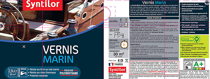 Vernis extérieur marin Incolore Brillant Syntilor - 2.5 L