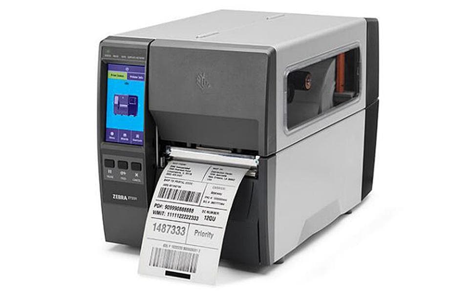 Etikettendrucker ZT231 203dpi TT/USB/RS-232/BT/LAN/Cutter<br>Industrieller Thermotransfer-Etikettendrucker