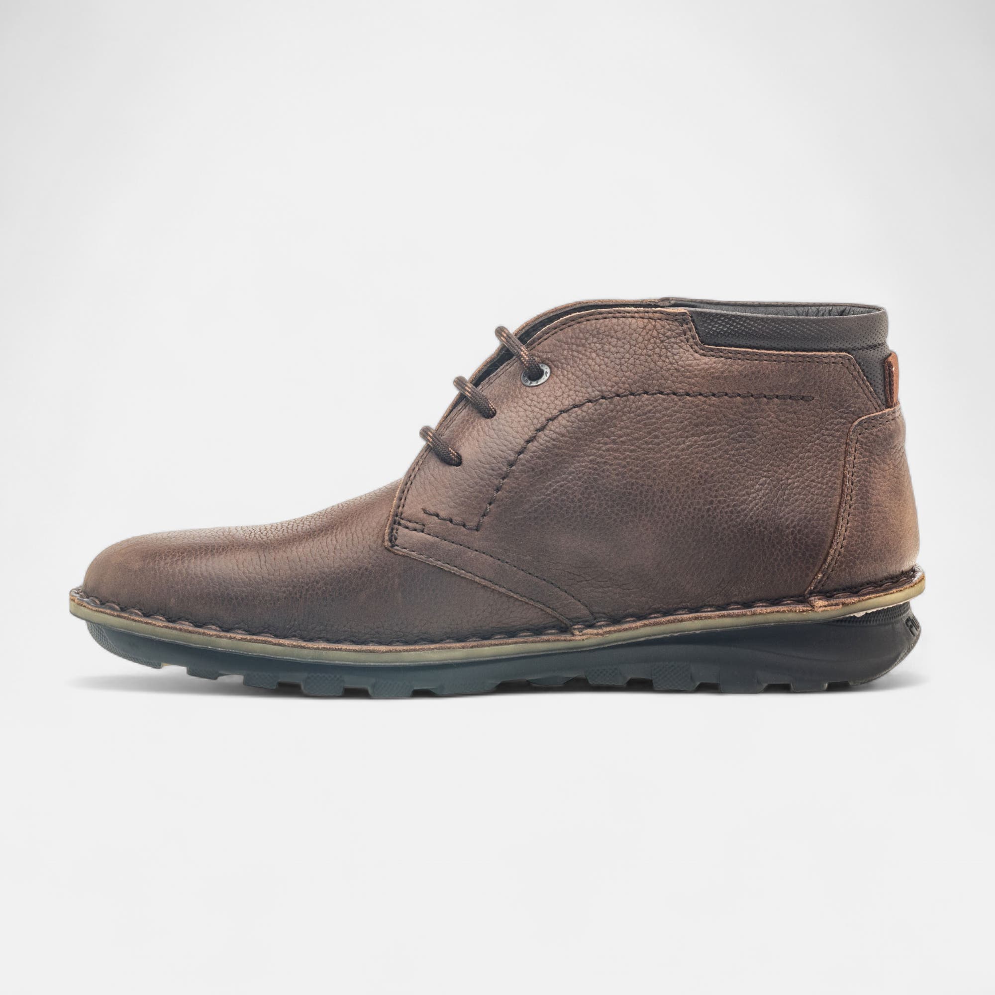 Bottines pieds sensibles Homme en cuir marron