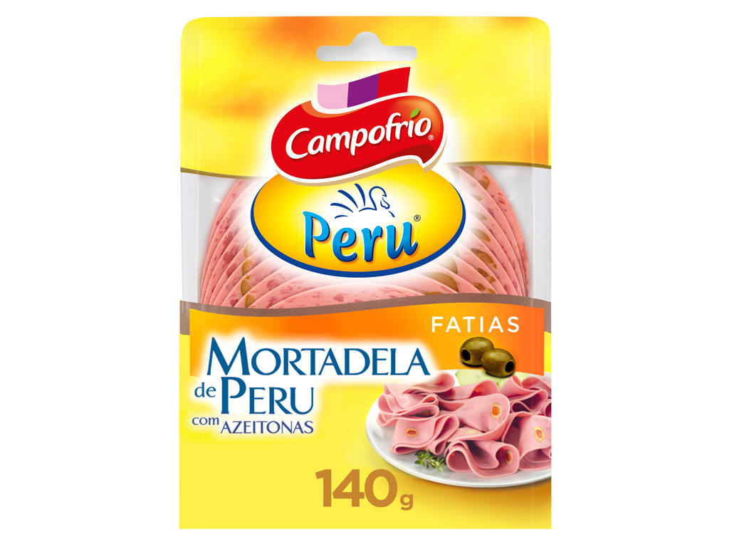 MORTADELA DE PERU CAMPOFRIO COM AZEITONAS FATIAS 140 G