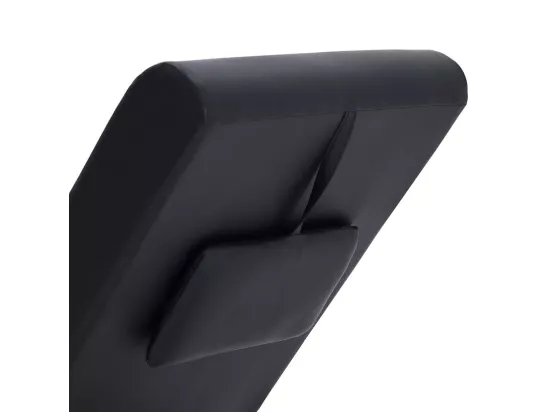 Prolenta Premium - Chaise longue de massage avec oreiller Noir Similicuir