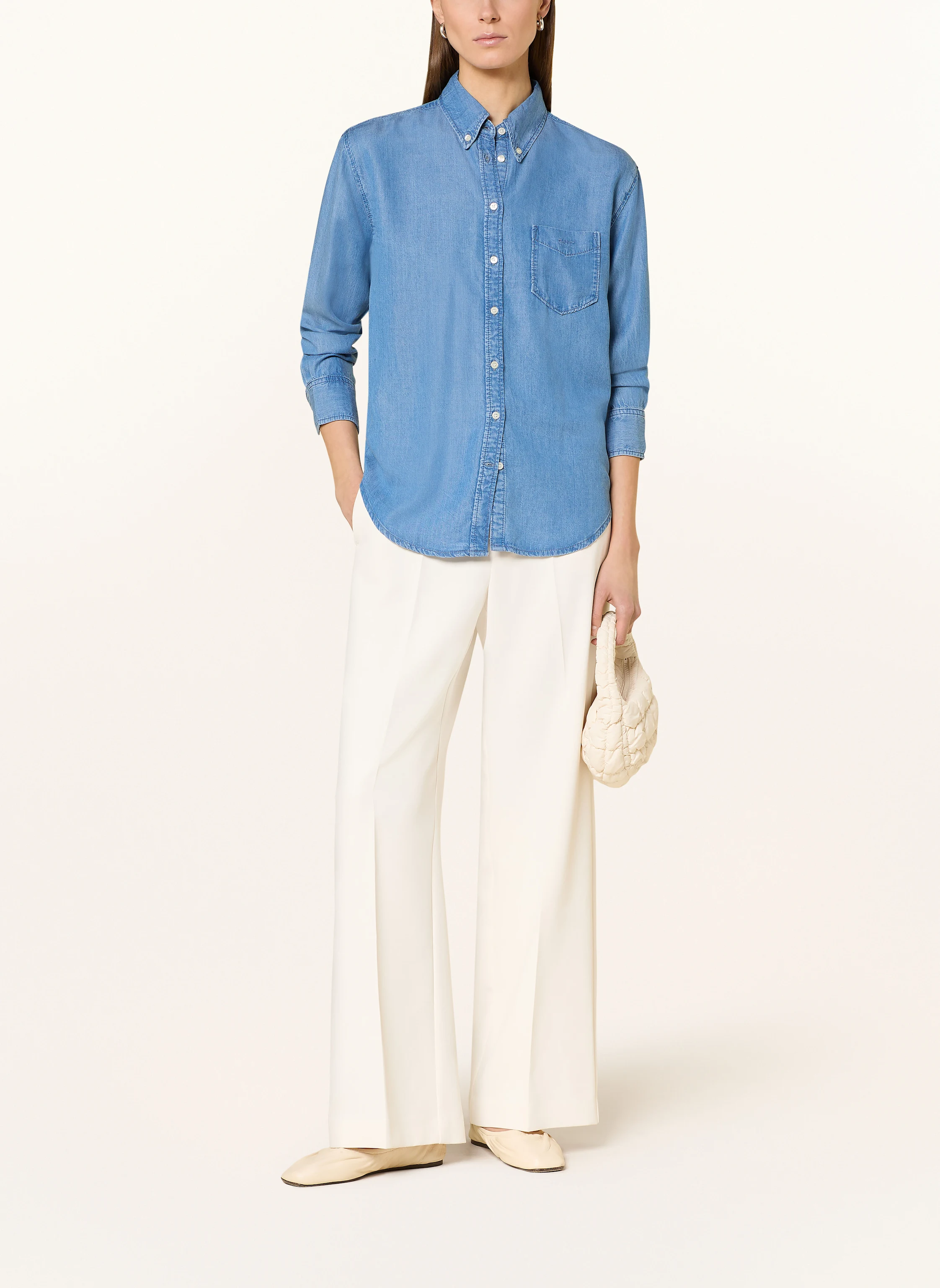 GANT Hemdbluse in Jeansoptik