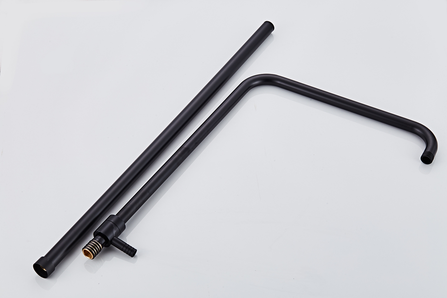 Saniclear Nero mat zwart opbouw regendouche 30cm met thermostaatkraan en 3 standen handdouche