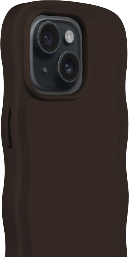 HoldIt Wavy Case iPhone 15/14/13 Mørkebrun