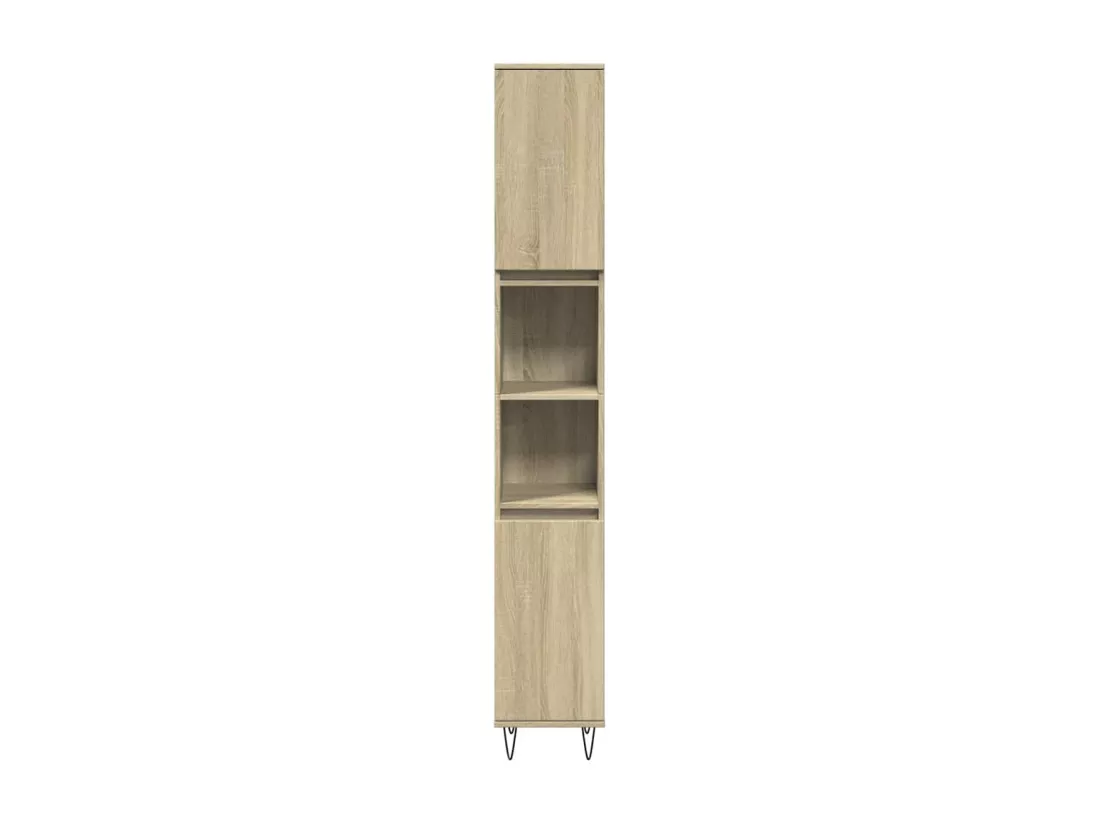 Armoire salle de bain chêne sonoma 30x30x190 cm