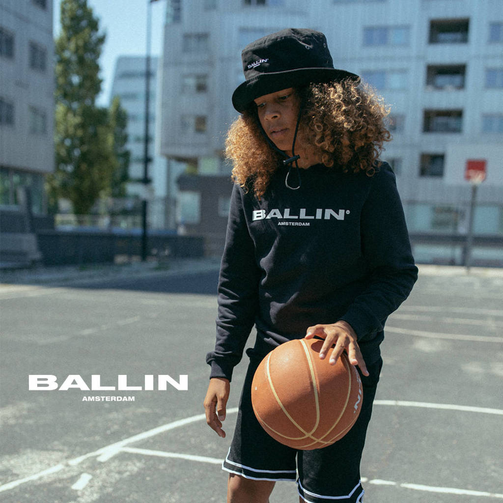 Ballin unisex sweater met logo zwart/wit