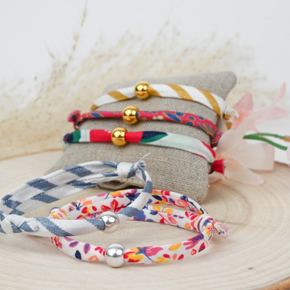 Bracelet Tissu Lisa 7Mm Lianes Printanieres