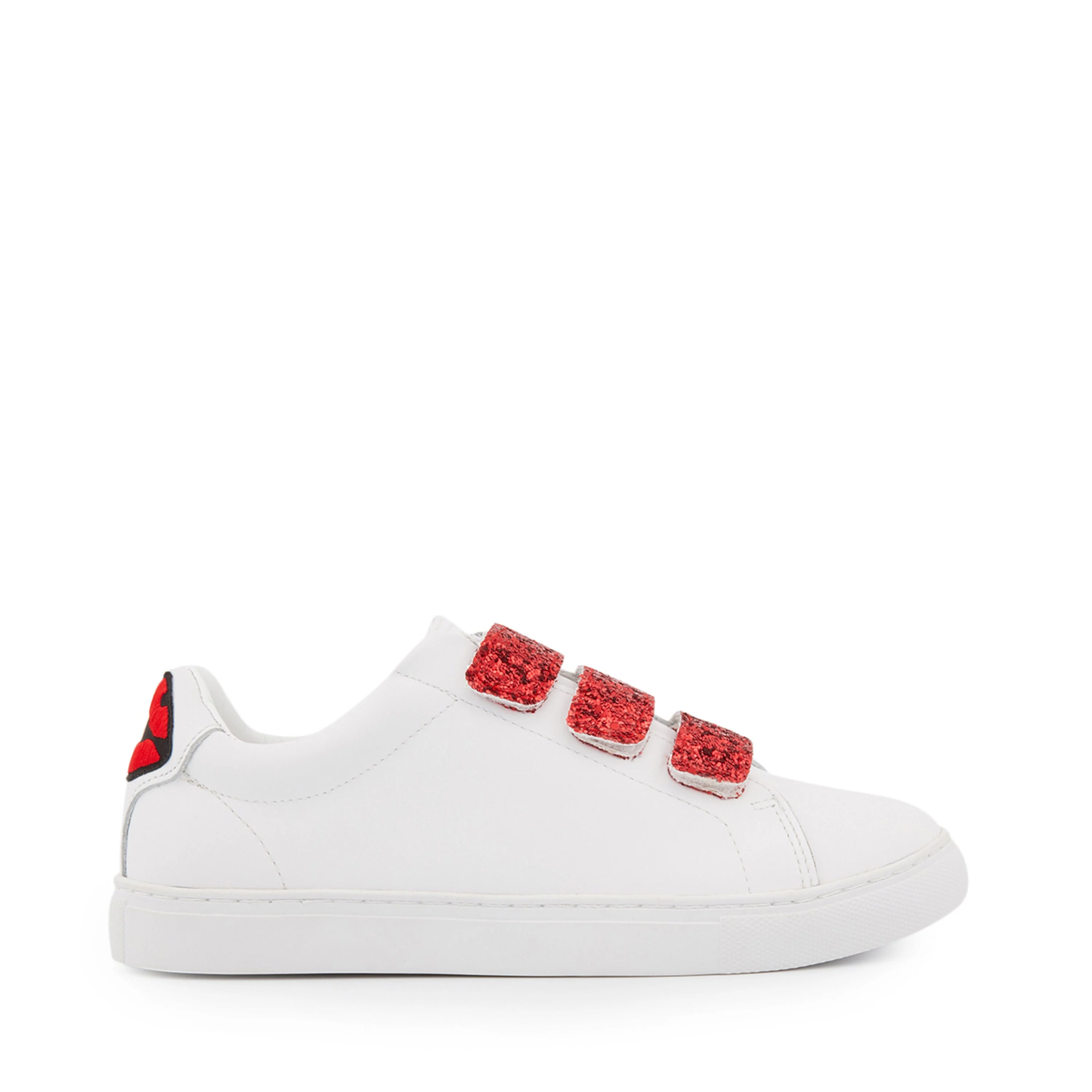 EDITH BACK LIPS - Sneakers en cuir | Blanc