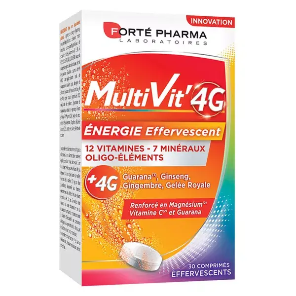 Forté Pharma MultiVit' 4G Energy 30 comprimidos efervescentes Vitaminas, Minerais