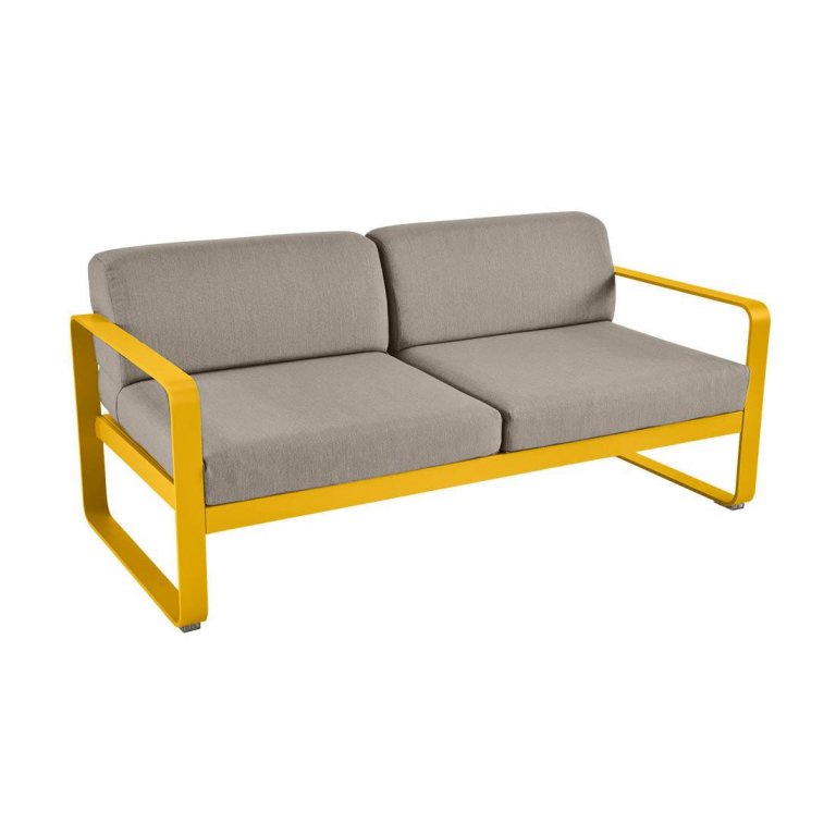 Fermob Bellevie 2-zits loungebank kussen grey taupe Honey