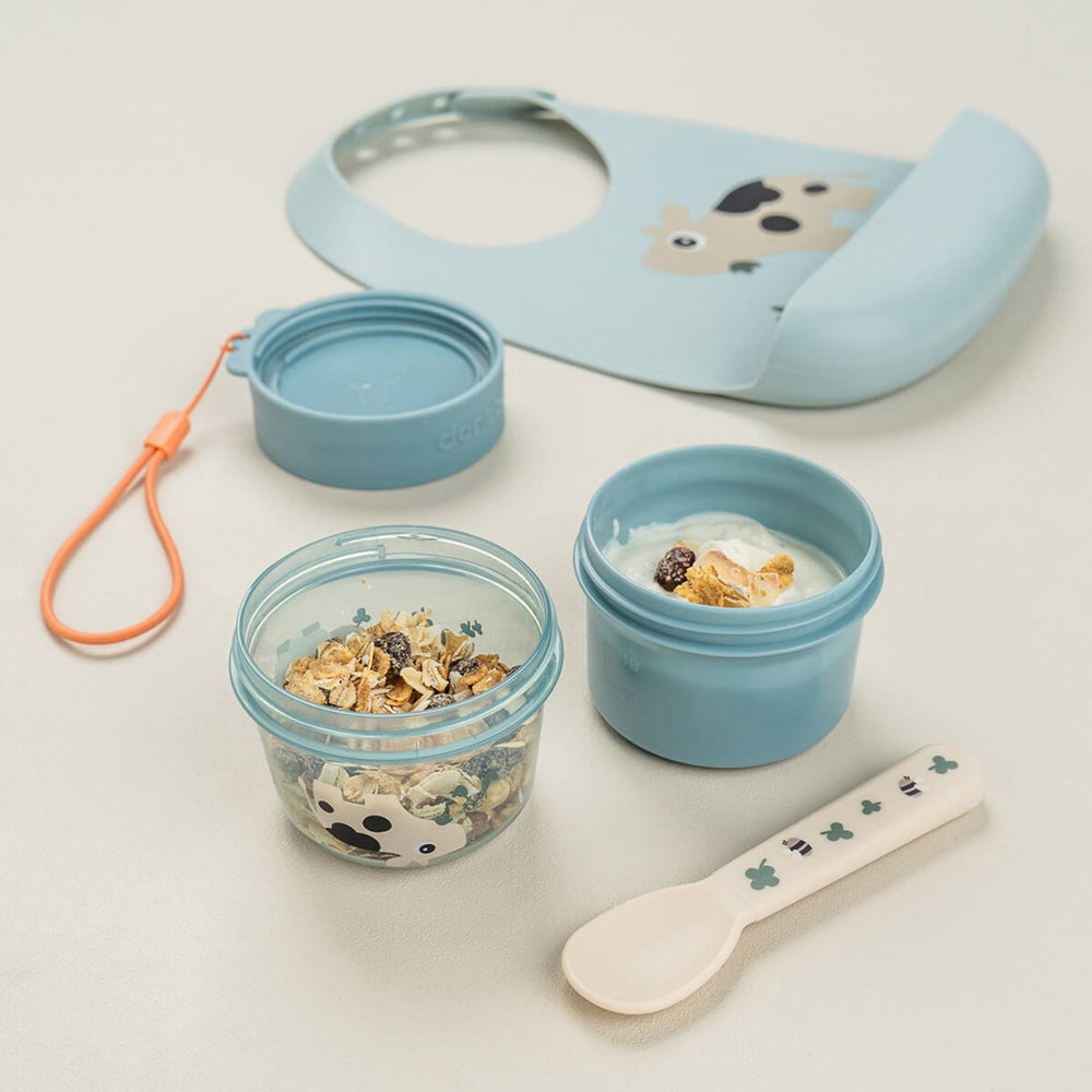 Køb DonebyDeer Blå To go 2-way snackbøtte S Tiny farm