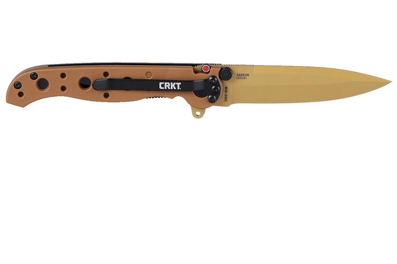 CRKT M16 Spear Point M16-01DZ, Desert Tan GRN zakmes, Kit Carson design