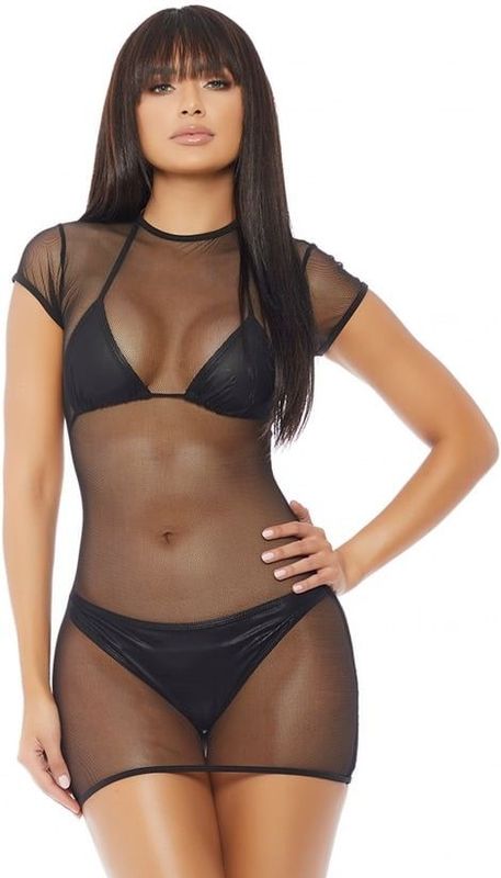 Forplay Constraint - Nachthemd black L/XL