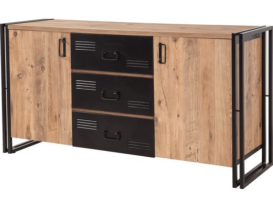 CONCEPT1 - Bahut Cosmo rio atlantic pine black 160 x 45 x 80cm