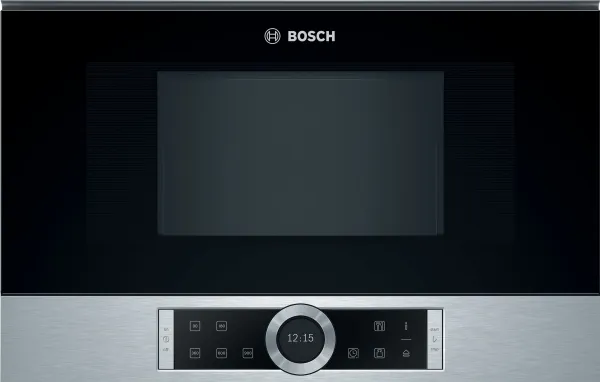 Bosch Serie | 8 BFR634GS1 - Mikrobølgeovn - til indbygning - 21 liter - 900 W - rustfrit stål