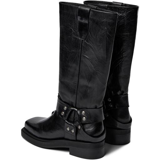 Pavement Angelina Støvler, Black Crinkle, 40