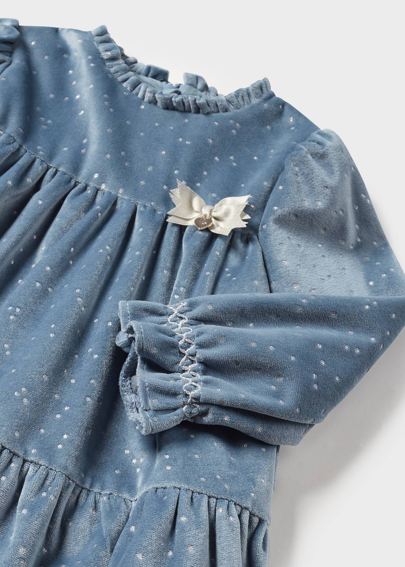 Vestido de veludo para bebê