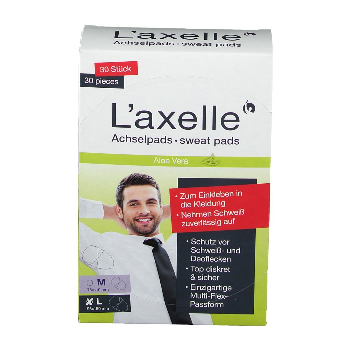 Laxelle Achselpads mit Aloe Vera Gr. L 95 x 150 cm