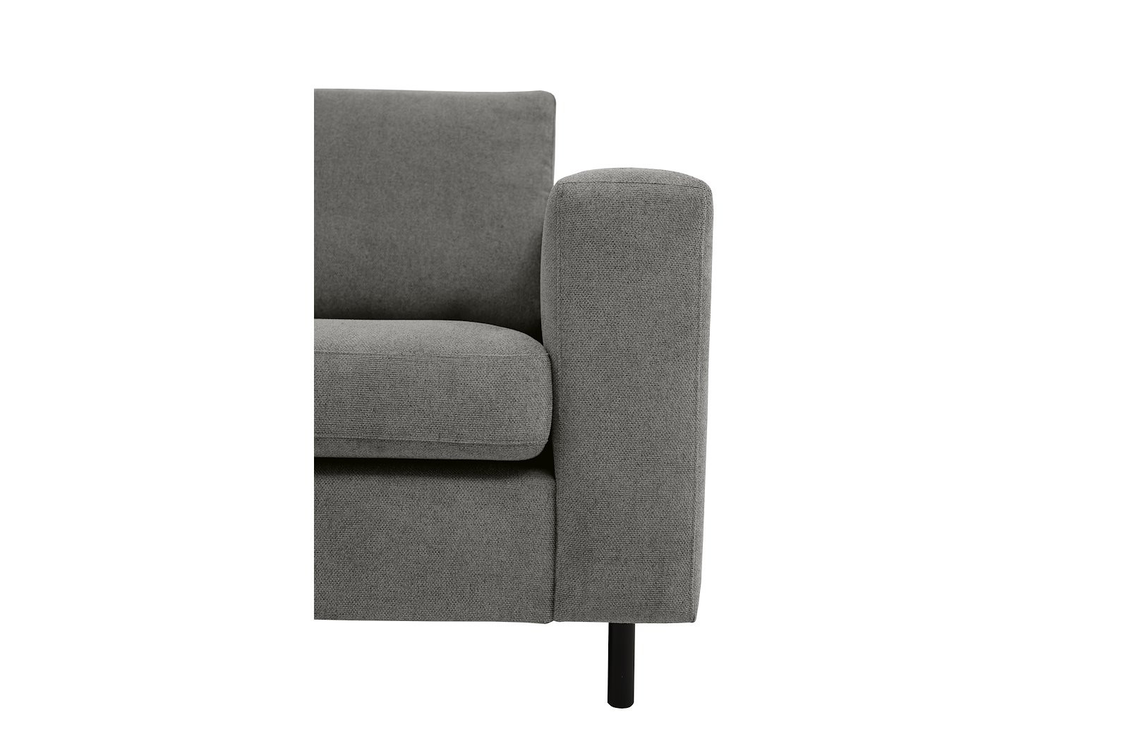 Viken 3-seter Tekstil Brooklyn 3 Grey. Arm A, Ben 1 . Skumkomfort