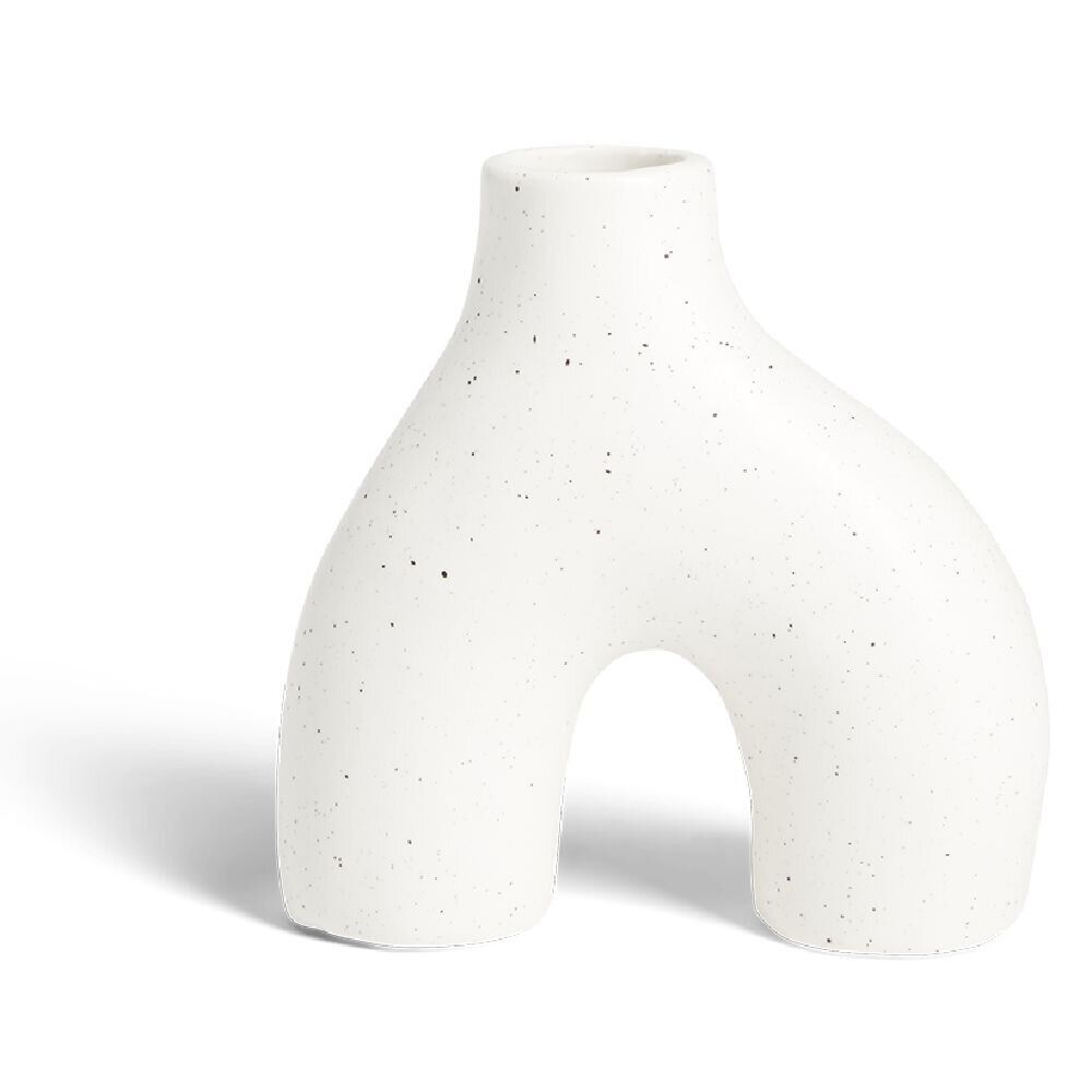 Vase organique forme pont céramique blanc