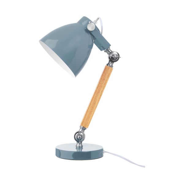 LIFETIME Kidsrooms Metalen / Houten Bureaulamp Blue Shade
