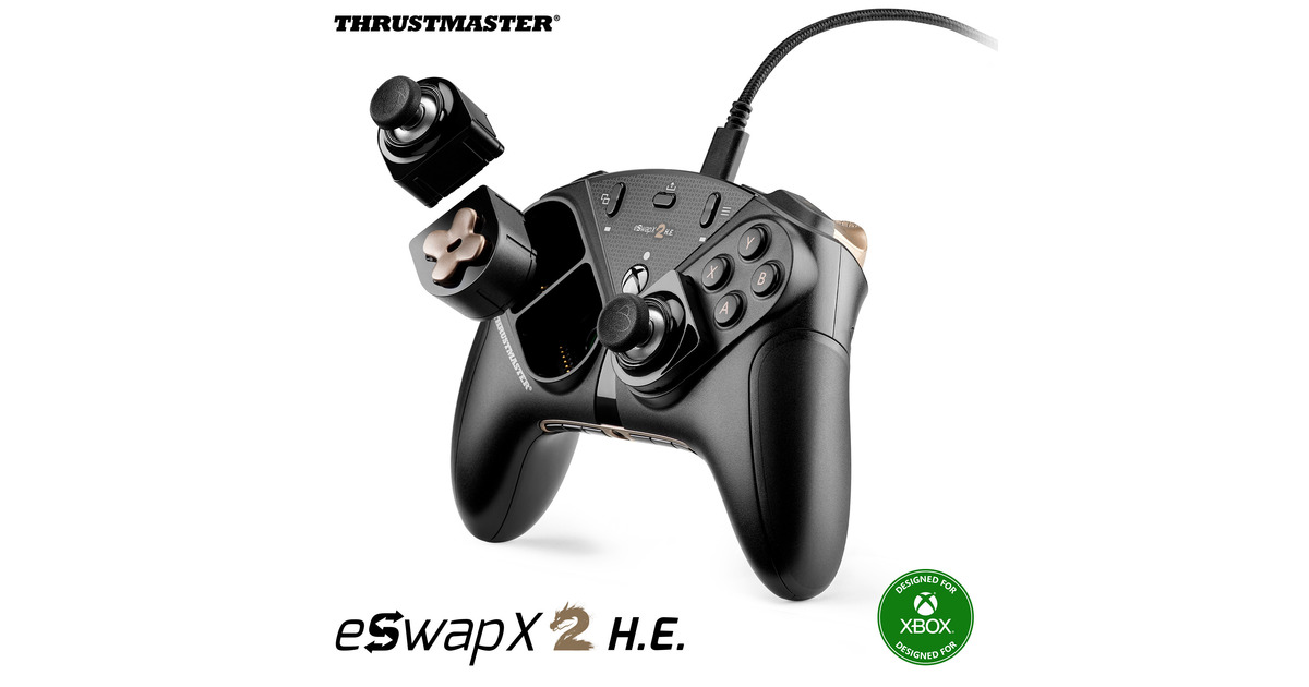 ThrustmasterESWAP X2 H.E gamepad  (Zwart/goud, Pc, Xbox Series X|S, Xbox One)