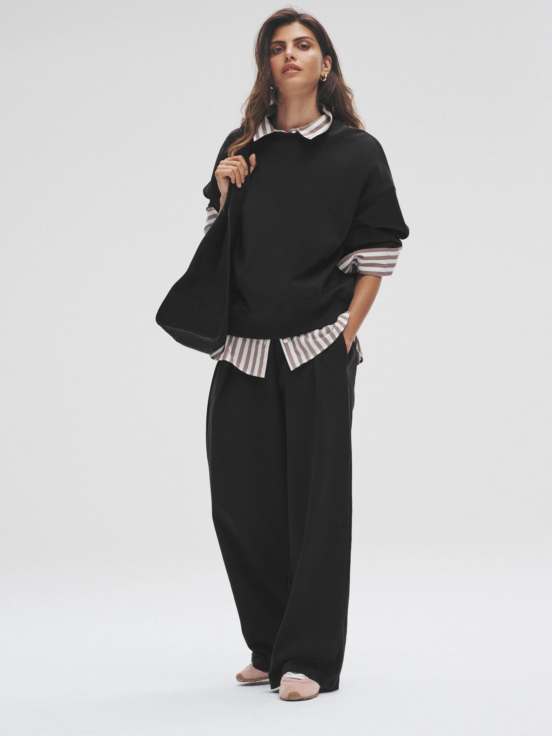 Bruin/zwart - The Set 2 Pack Heavyweight Premium Pleat Front Jersey Trousers