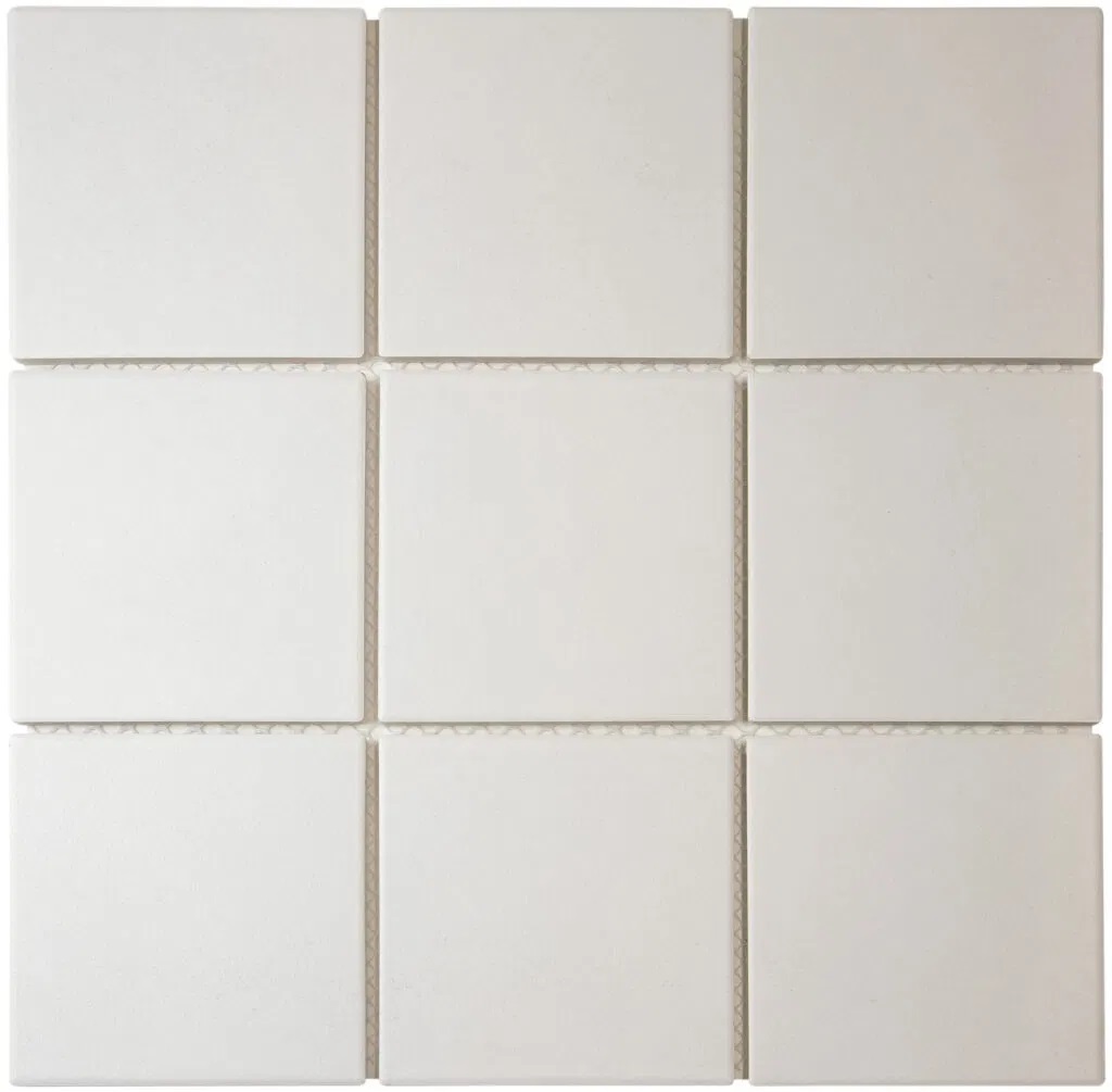 Tegelsample: The Mosaic Factory London vierkante mozaïek tegels 95x95 super wit