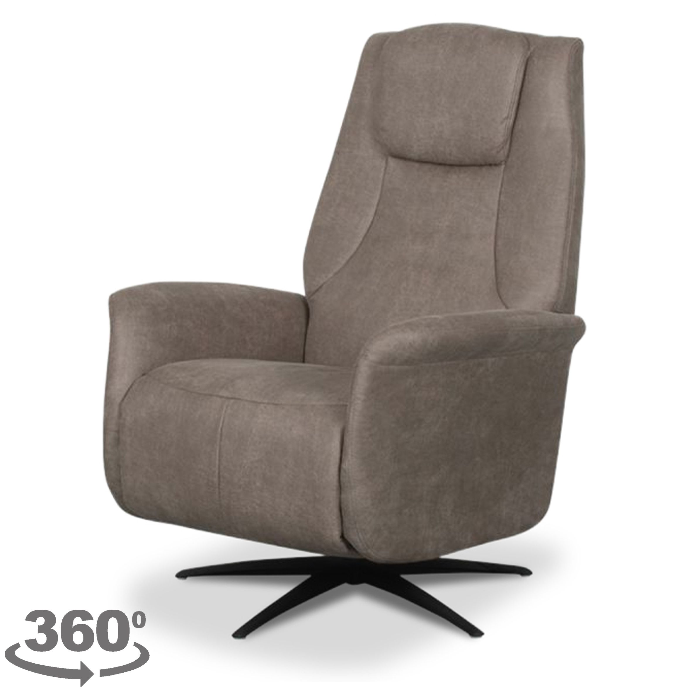 Relaxfauteuil Taupe SX-84.008 Stockholm B77 x D87 x H112 cm
