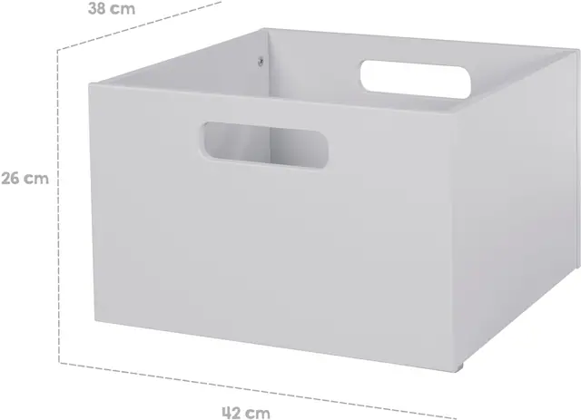 roba® Aufbewahrungsbox »grau« aus Holz; Organizer für Spielzeug