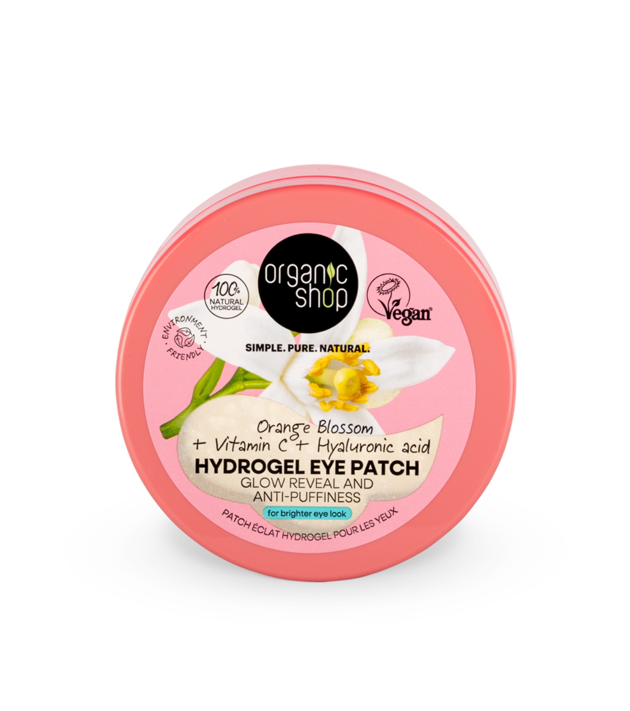 Organic shop - 60 adesivos de hidrogel iluminadores e anti-inchaço - Orange Blossom