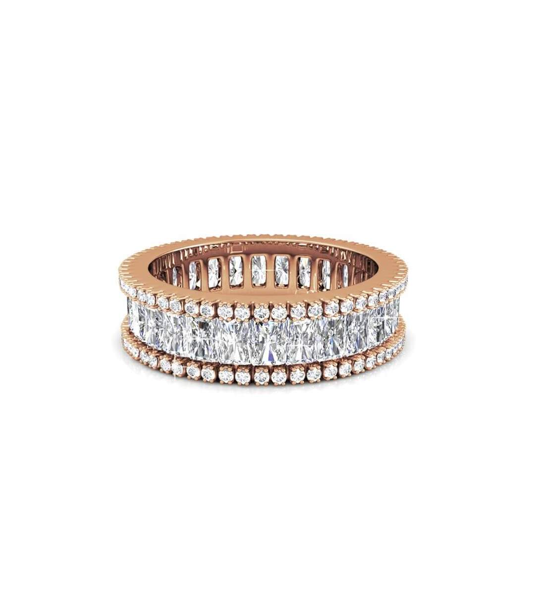 Bague Glamour Lock - Or Rosé et Cristal
