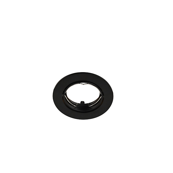 Support rond pour spot encastrable Ares IP20 ⌀8,5xH.2,8cm métal noir GoodHome