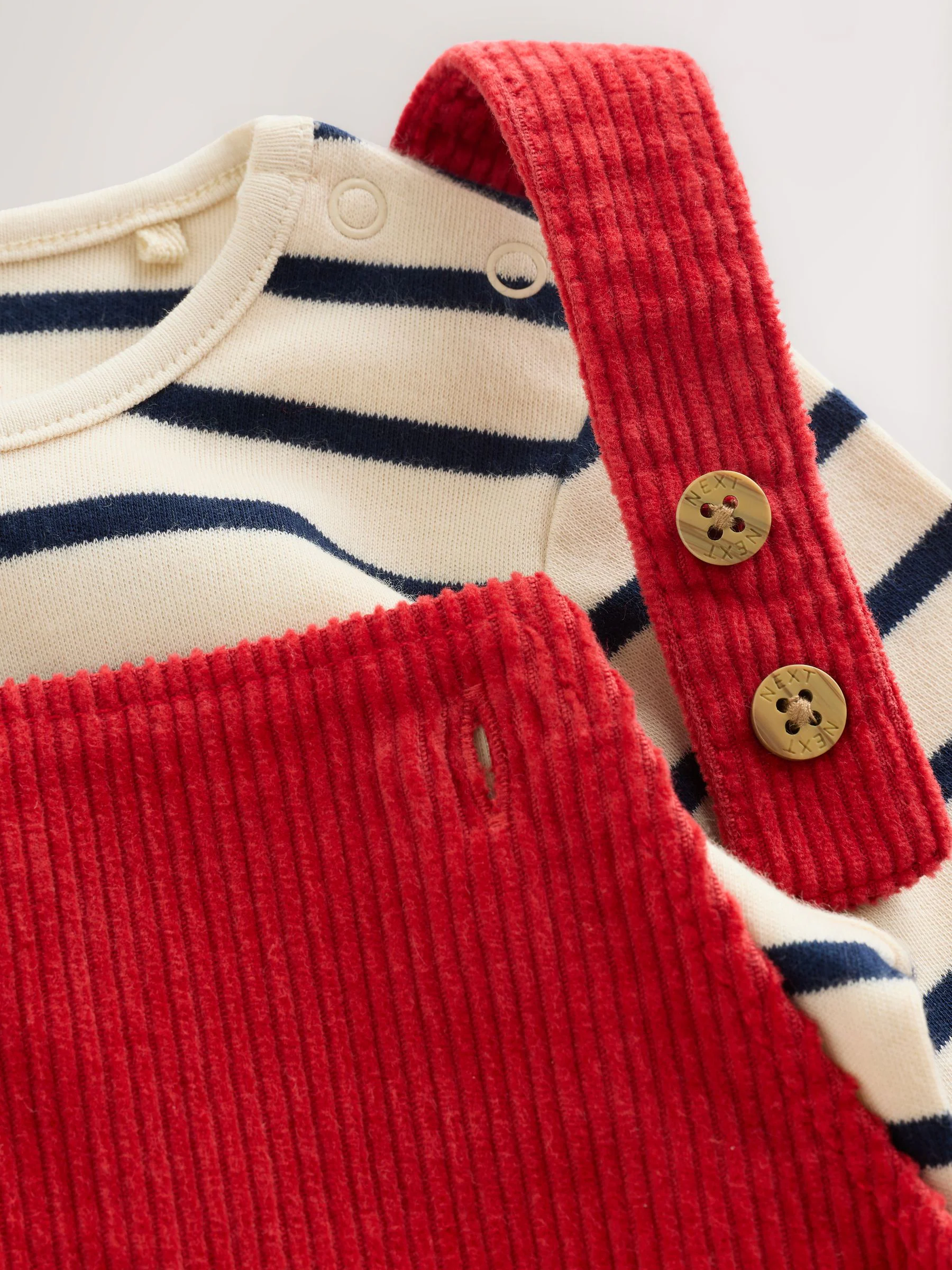 Rood - Babyset van tuinbroek en rompertje (0mnd-2jr)