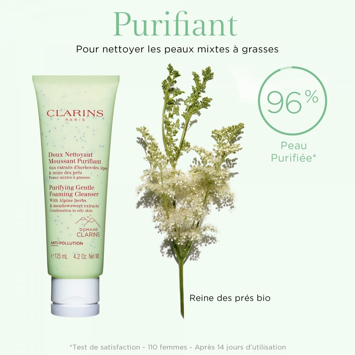 CLARINS Doux Nettoyant Moussant PurifiantPeaux Mixtes à Grasses