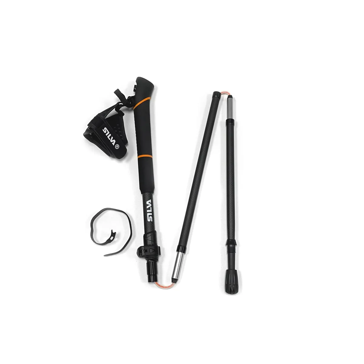 Silva Adjustable Running Poles Carbon 100-120cm Black