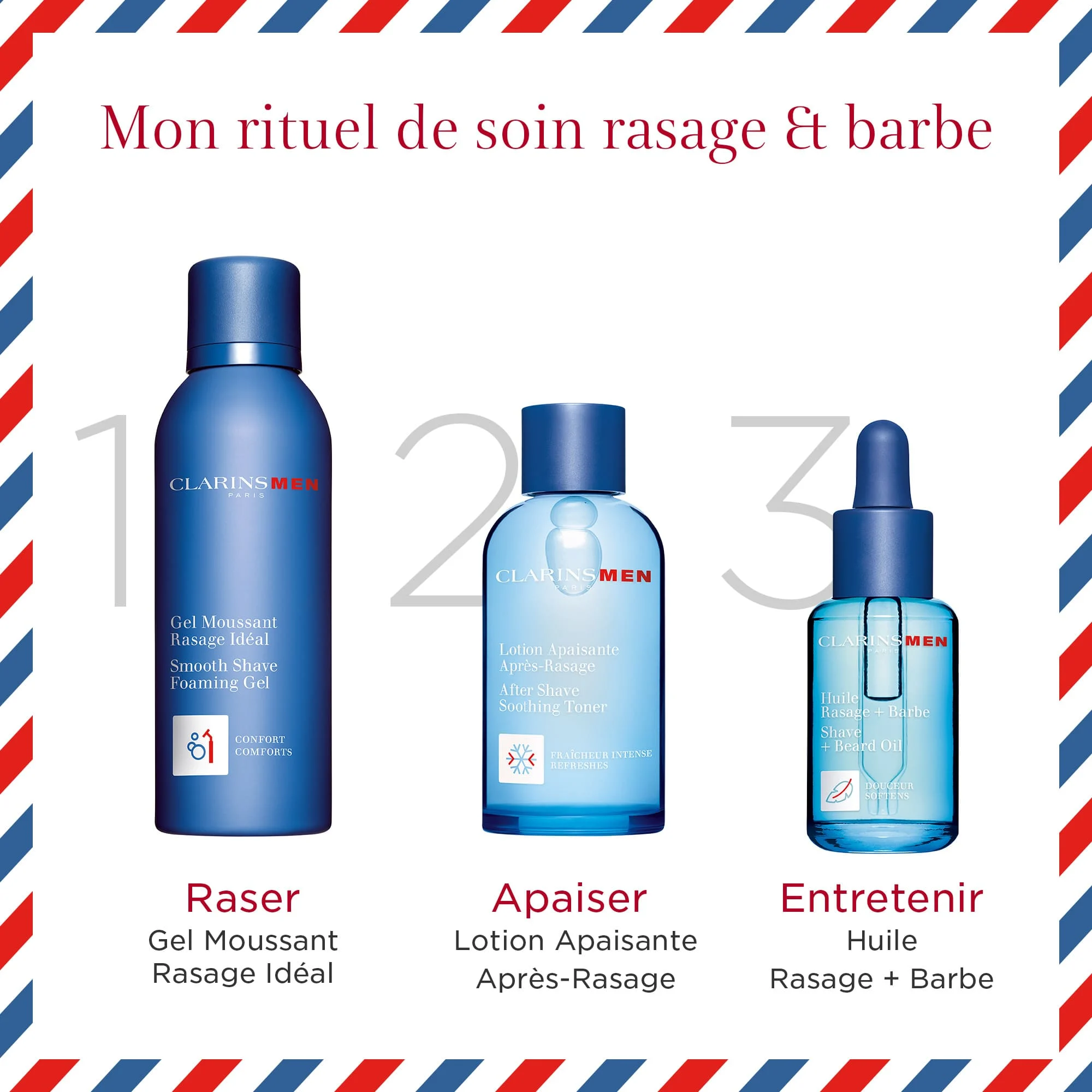 ClarinsMen Gel Moussant Rasage Idéal |