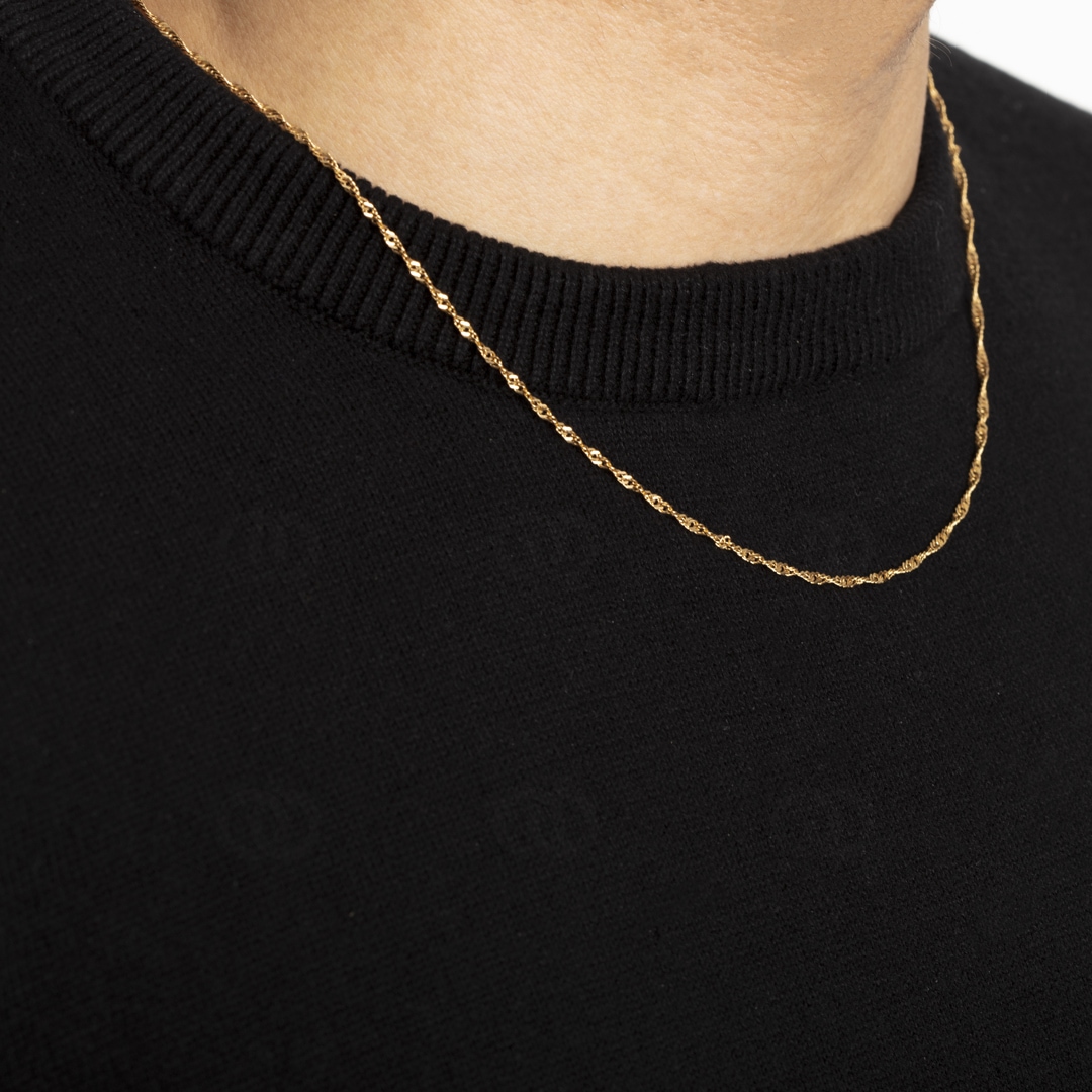 Singapurkette 750/18 K Gelbgold 1.8mm
